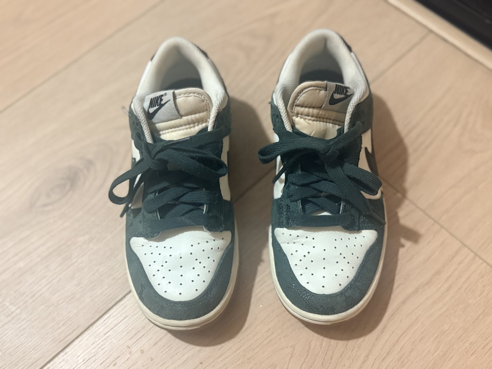 Nike Dunk Low Green Snake Kids Size 5 FQ8893-397 - Picture 3 of 12